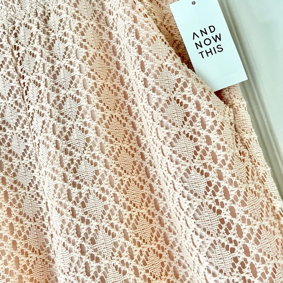 Crochet Wide Leg Peach Pants - Picture 4 of 5